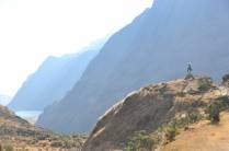 Admirando a incrível paisagem do 2o dia do trekking Santa Cruz, na Cordillera Blanca, região de Huaraz, no Peru